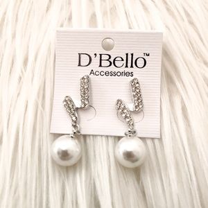 Silver Earrings with Pearls